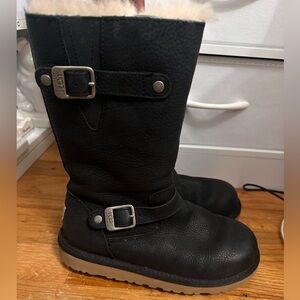 UGG Black Leather Boots